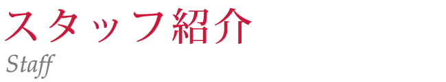 スタッフ紹介